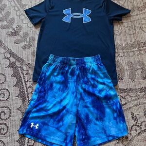 Under Armour Navy and Tie-Dye Blue Set bundle of 12 pieces size youth medium